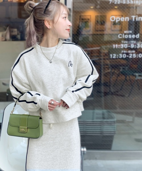 「mily bilet」 スウェットカットソー MEDIUM ブラック レディース_画像9