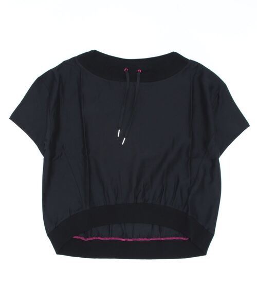 「Q」 半袖ブラウス MEDIUM ブラック レディース_画像3