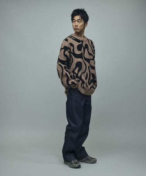 Firsthand（ファーストハンド） セーター ニット 総柄 ダブル