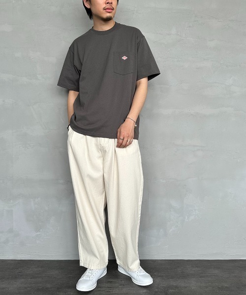 「DANTON」 半袖Tシャツ X-LARGE チャコールグレー レディース_画像7