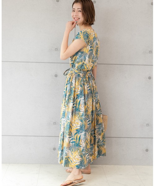 「PREFERIR」 ノースリーブワンピース SMALL イエロー レディース_画像4