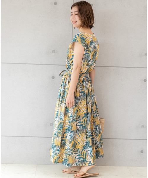 「PREFERIR」 ノースリーブワンピース SMALL イエロー レディース_画像8