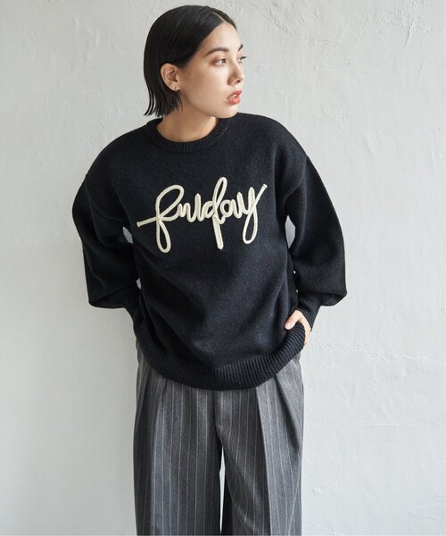 notch. ニット セーター コード刺繍ロゴニット レディース : ZOZOTOWN