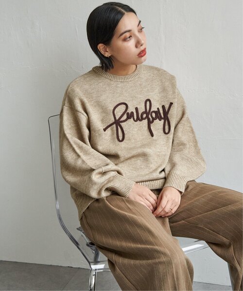 notch. ニット セーター コード刺繍ロゴニット レディース : ZOZOTOWN