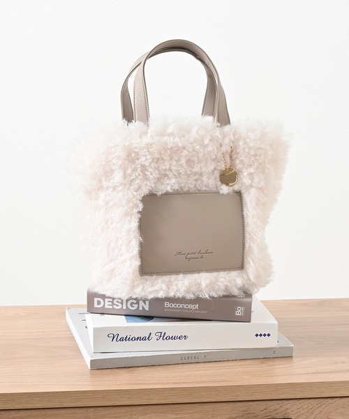 Honeys（ハニーズ） ハンドバッグ 合皮コンビファーバッグ : ZOZOTOWN