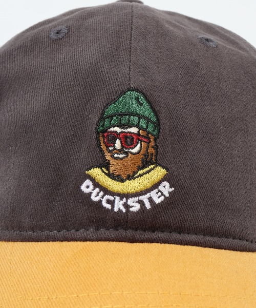 帽子 S Duckster（ダックスター） キャップ 帽子 おじさん柄 刺繍 ツイル