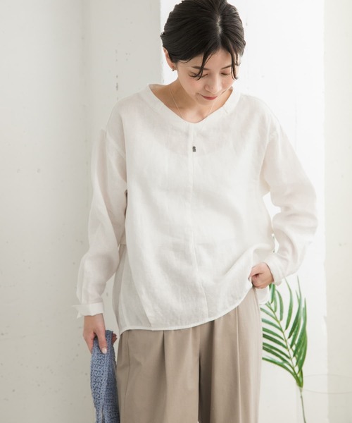 「URBAN RESEARCH DOORS」 長袖カットソー MEDIUM ライトブルー レディース_画像4