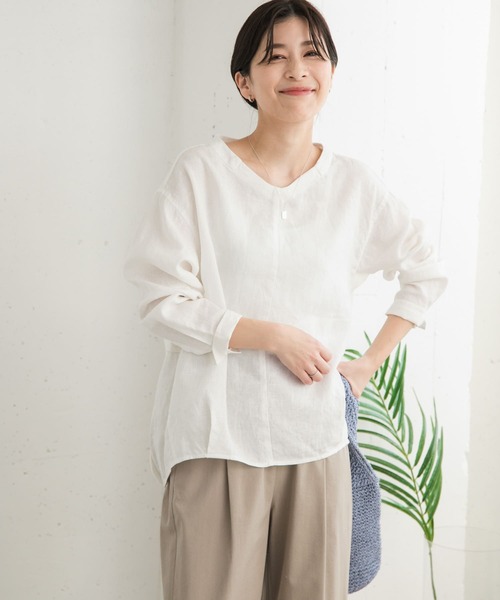 「URBAN RESEARCH DOORS」 長袖カットソー MEDIUM ライトブルー レディース_画像7