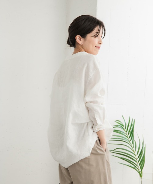 「URBAN RESEARCH DOORS」 長袖カットソー MEDIUM ライトブルー レディース_画像9