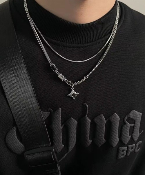 NO WAY ネックレス /Bz/ブラックストーンモチーフネックレス(RZ