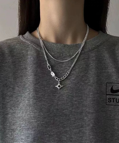 NO WAY ネックレス /Bz/ブラックストーンモチーフネックレス(RZ