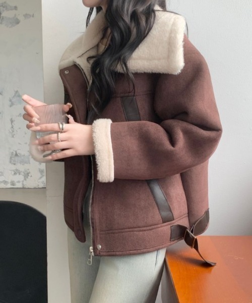 Acne Studios ボアブルゾン　ジャンパー　ショートコート SHIPS any ブルゾン アウター any: ナイロン × ボア リバーシブル