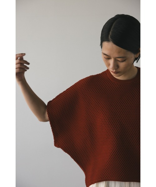 「STYLEMIXER」 半袖ニット FREE ブラウン レディース_画像8