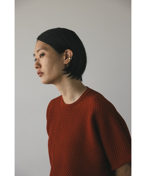 「STYLEMIXER」 半袖ニット FREE ブラウン レディース_画像9