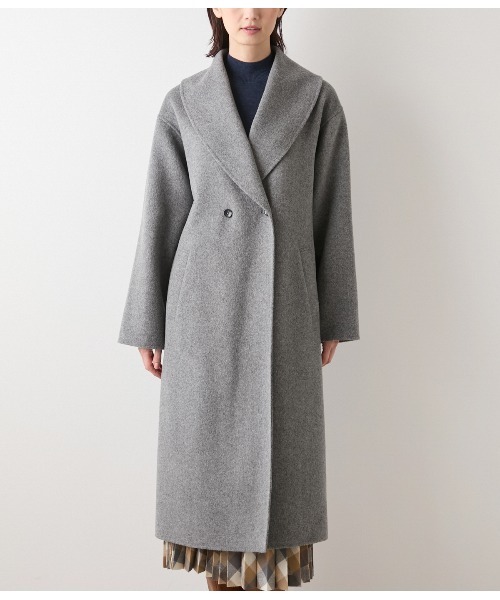 NEWYORKER グレー ウールコート NEWYORKER（ニューヨーカー） ダウンコート ダウンジャケット ウール