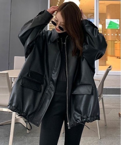 ＆soiree（アンドソワレ） レザージャケット ライダース アーバン