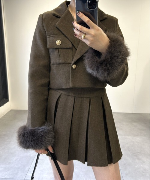 セットアップ ショートジャケット＋プリーツスカートセットアップ レディース | LACーVERT | 07