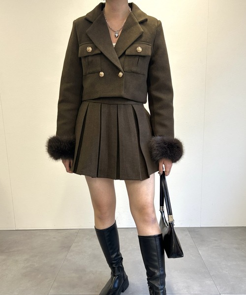 セットアップ ショートジャケット＋プリーツスカートセットアップ レディース | LACーVERT | 08