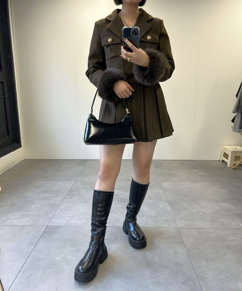 セットアップ ショートジャケット＋プリーツスカートセットアップ レディース | LACーVERT | 09