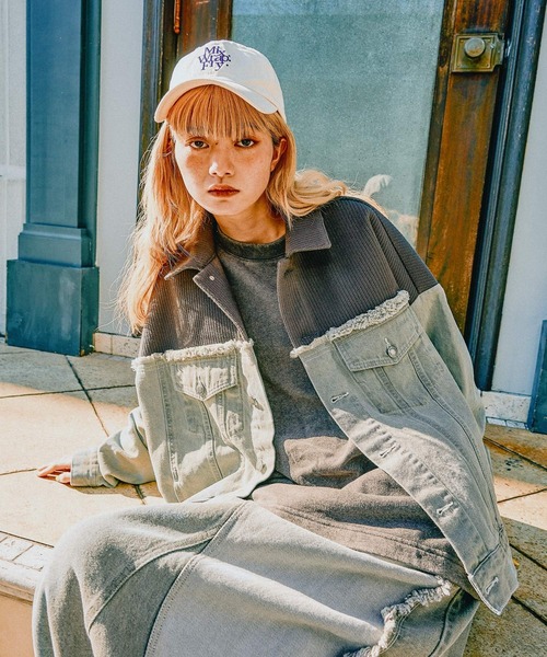 niko and…（ニコアンド） デニムジャケット FREE グレー レディース