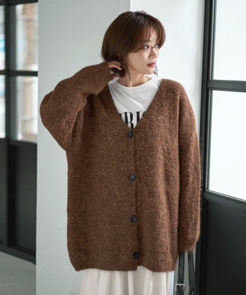 STYLE DELI（スタイルデリ） カーディガン モヘア風ミックスニット