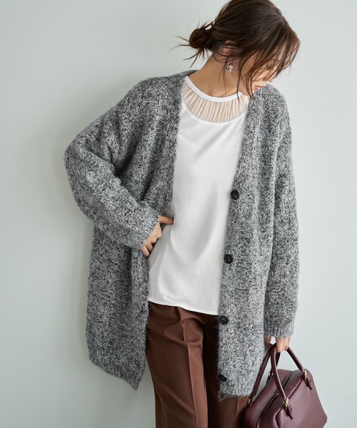 STYLE DELI（スタイルデリ） カーディガン モヘア風ミックスニット