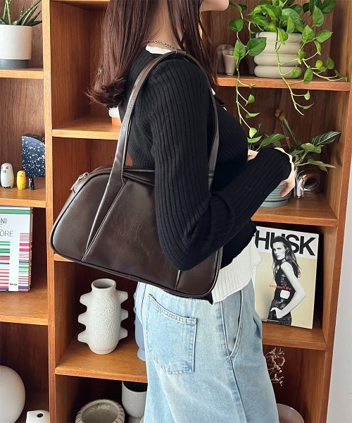 ハンドバッグ ロングハンドル ラウンドミニボストンバッグ : ZOZOTOWN