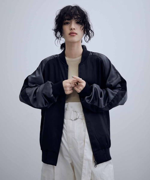 ADAM ET ROPE'（アダムエロペ） スカジャン L ネイビー メンズ