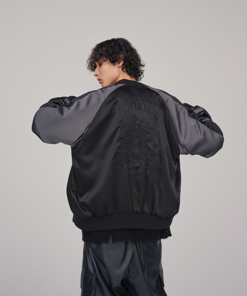 ADAM ET ROPE'（アダムエロペ） スカジャン L ネイビー メンズ