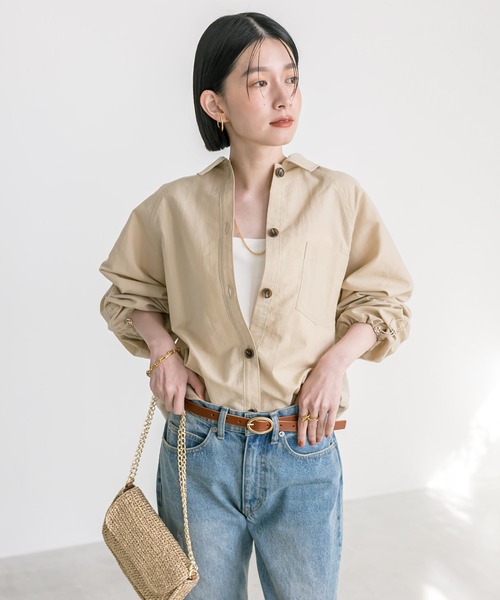 アイボリー・カーキ長袖トップス RIVE DROITE（リヴドロワ） 長袖シャツ FREE カーキ レディース