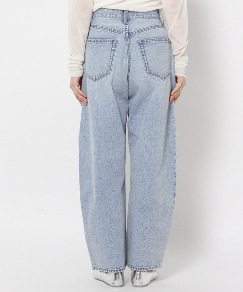 「LOWRYS FARM」 デニムパンツ LARGE ブラック レディース_画像6