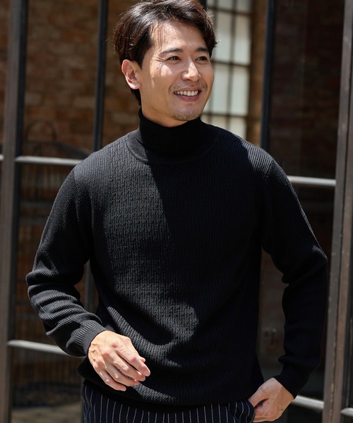 「UNION STATION」 タートルネックニット LL ベージュ メンズ_画像5