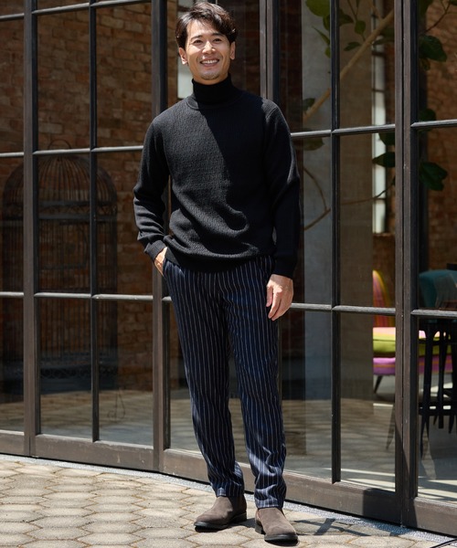 「UNION STATION」 タートルネックニット LL ベージュ メンズ_画像6