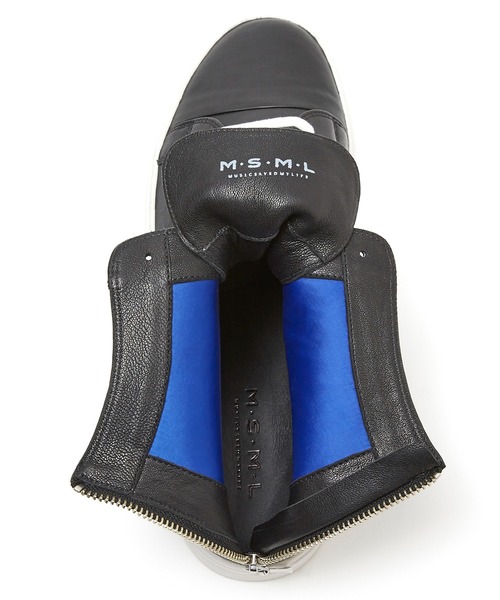「MSML」 ハイカットスニーカー 25cm ブラック×ホワイト メンズ_画像5