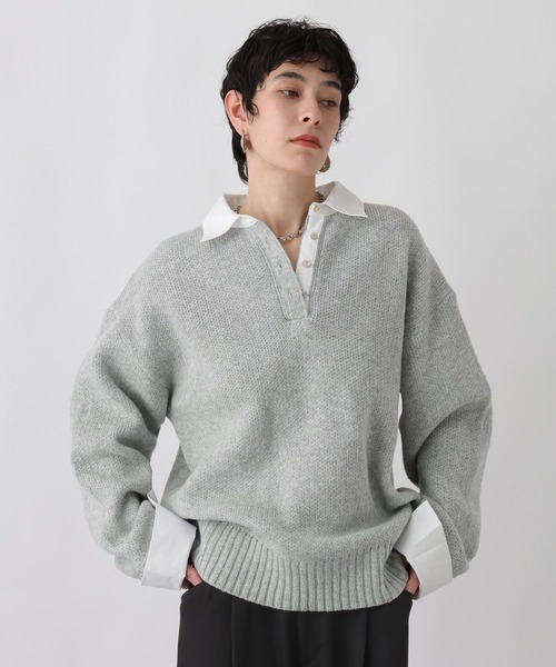 OBABA様用新品archivio レディース セーター studio CLIP（スタディオクリップ） ニット セーター 「ウタオ」布帛