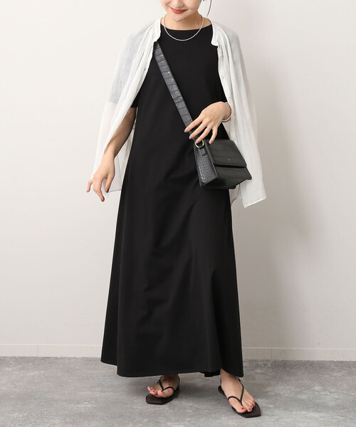 「SLOBE IENA」 7分袖ワンピース - ベージュ レディース_画像10