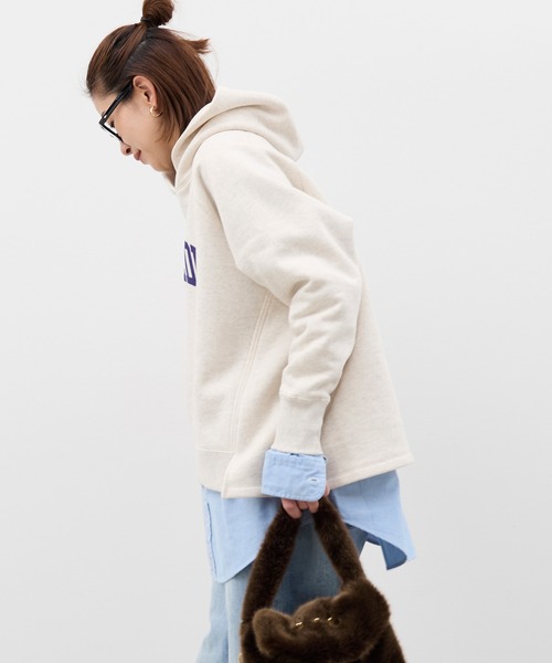 「MICA&DEAL」 プルオーバーパーカー FREE チャコールグレー レディース_画像5