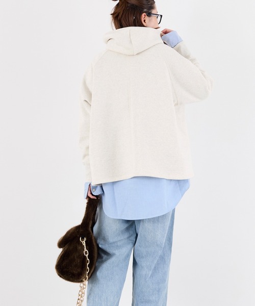 「MICA&DEAL」 プルオーバーパーカー FREE チャコールグレー レディース_画像8