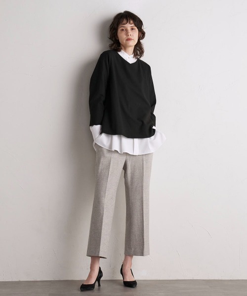 「la.f…」 パンツ 9号 ダークネイビー レディース_画像9