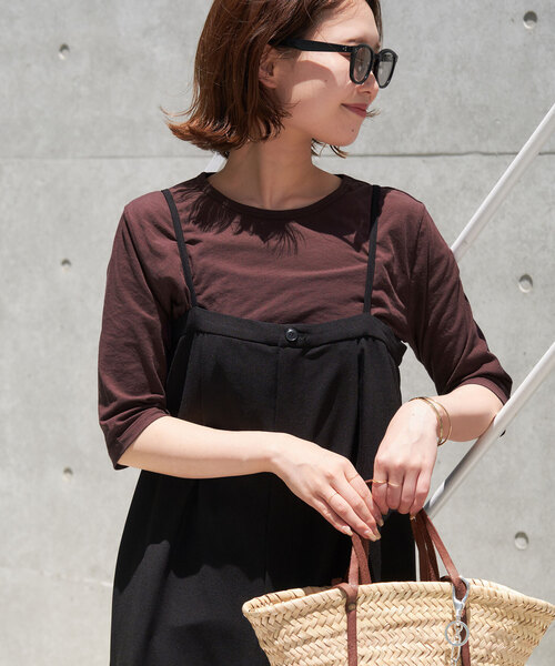 「SLOBE IENA」 半袖カットソー FREE ネイビー レディース_画像5