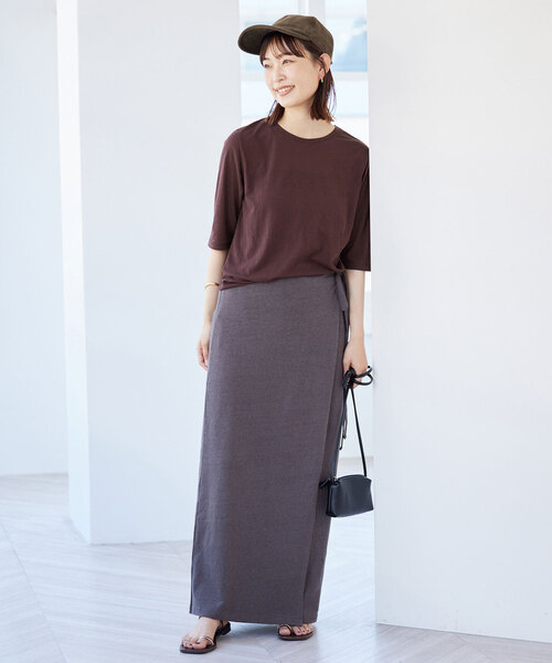 「SLOBE IENA」 半袖カットソー FREE ネイビー レディース_画像6