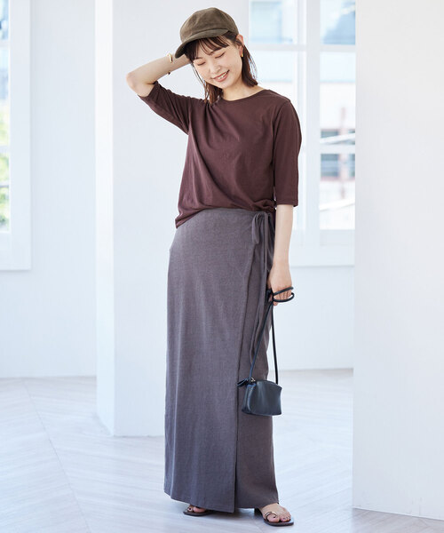 「SLOBE IENA」 半袖カットソー FREE ネイビー レディース_画像7