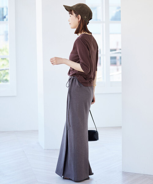 「SLOBE IENA」 半袖カットソー FREE ネイビー レディース_画像8