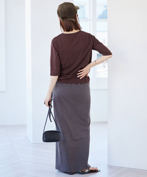 「SLOBE IENA」 半袖カットソー FREE ネイビー レディース_画像9