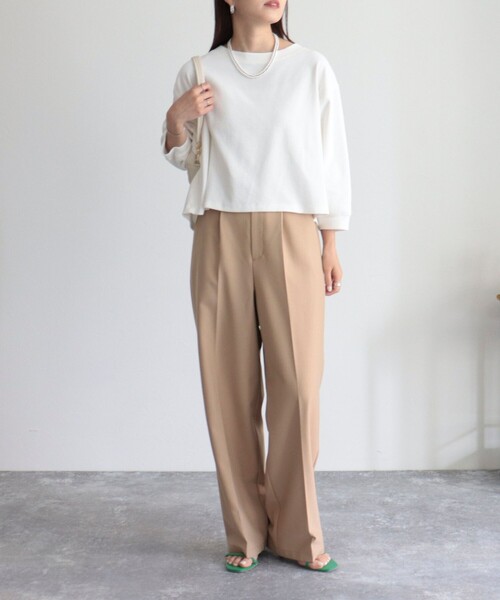 「fredy emue」 長袖カットソー 38 ベージュ レディース_画像4