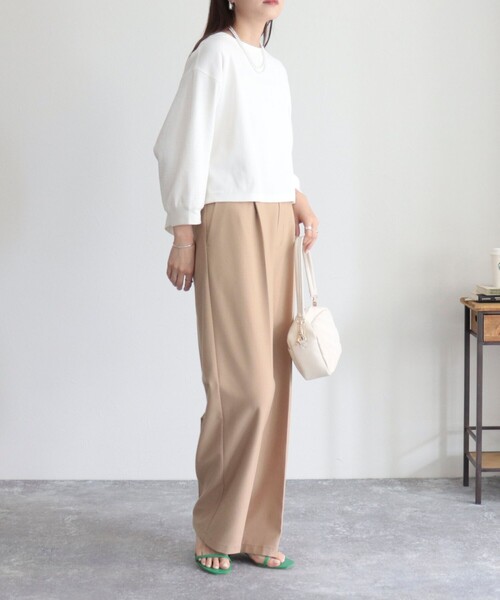 「fredy emue」 長袖カットソー 38 ベージュ レディース_画像5