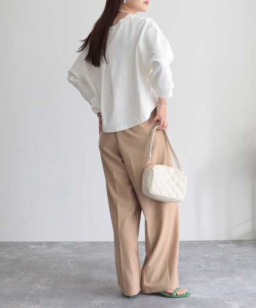 「fredy emue」 長袖カットソー 38 ベージュ レディース_画像6