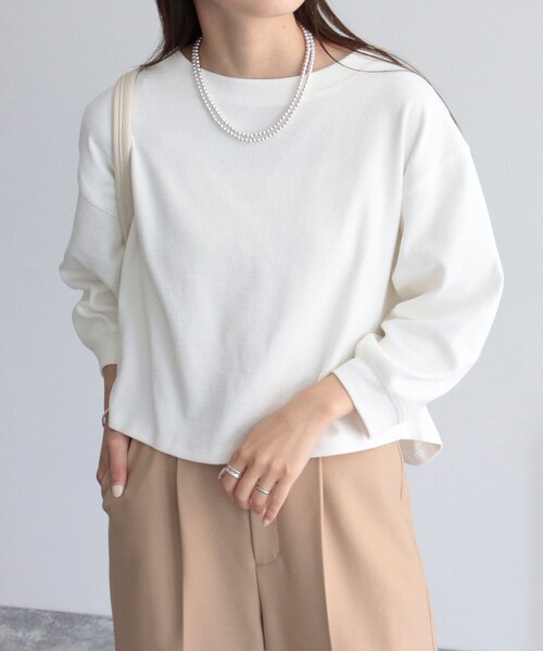 「fredy emue」 長袖カットソー 38 ベージュ レディース_画像7
