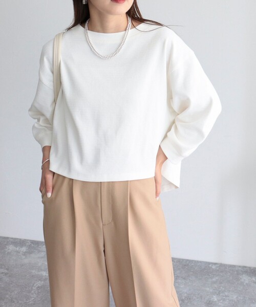 「fredy emue」 長袖カットソー 38 ベージュ レディース_画像9