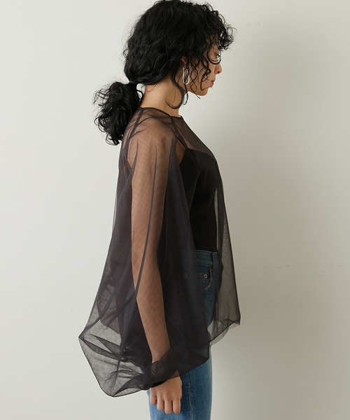 「Whim Gazette」 長袖ブラウス FREE ブラック レディース_画像5